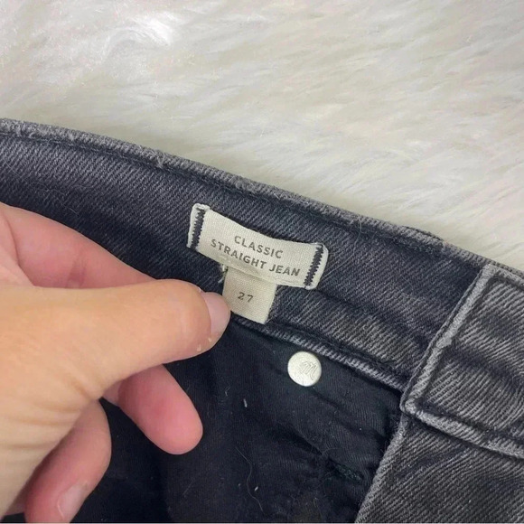 Madewell Classic Straight Leg Denim Jeans Gray Size 27 - Picture 2 of 6